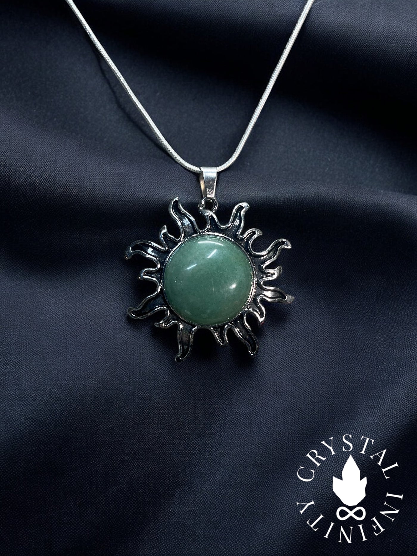 Green Aventurine Sun Necklace