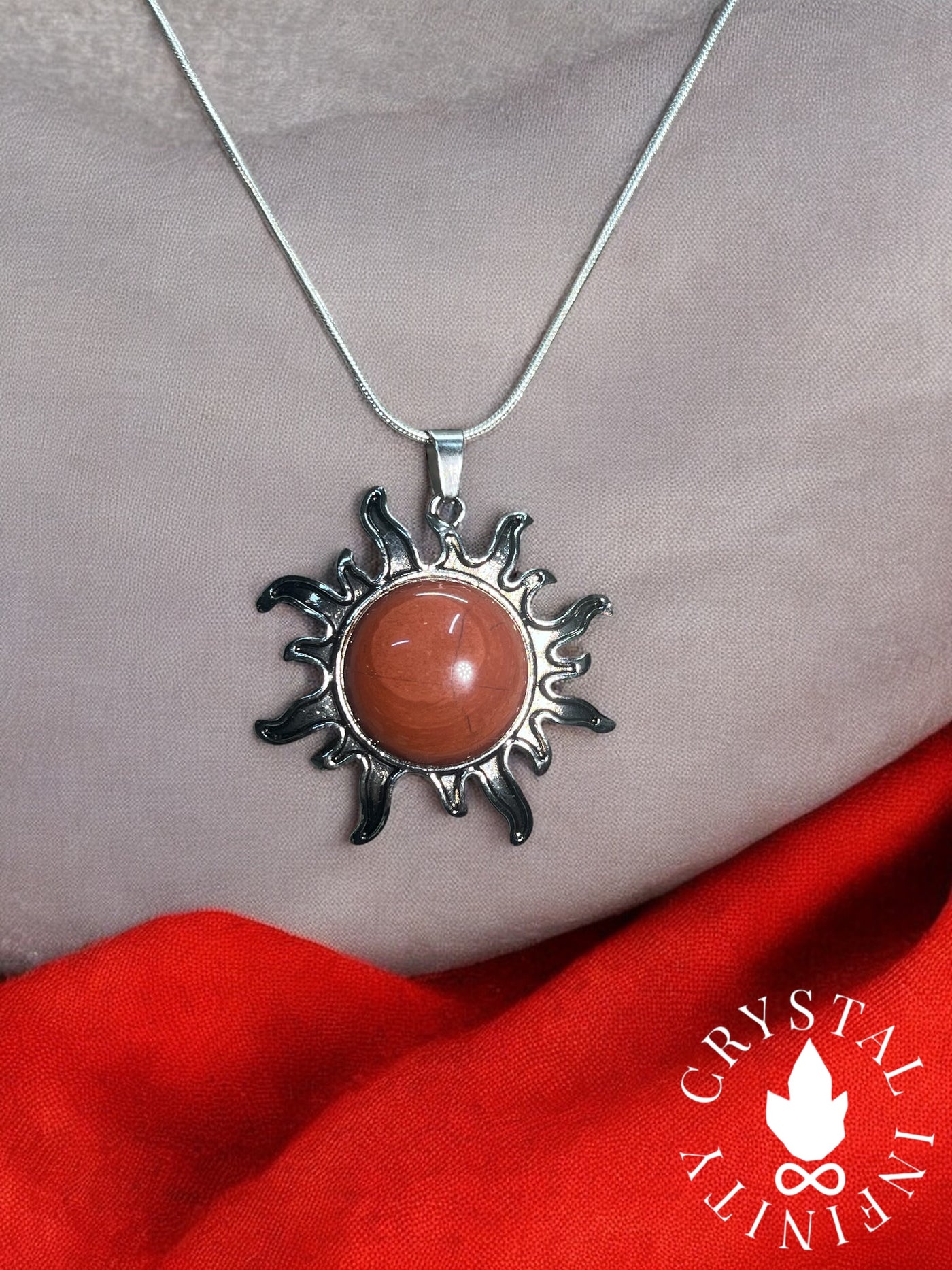 Red Jasper Sun Necklace