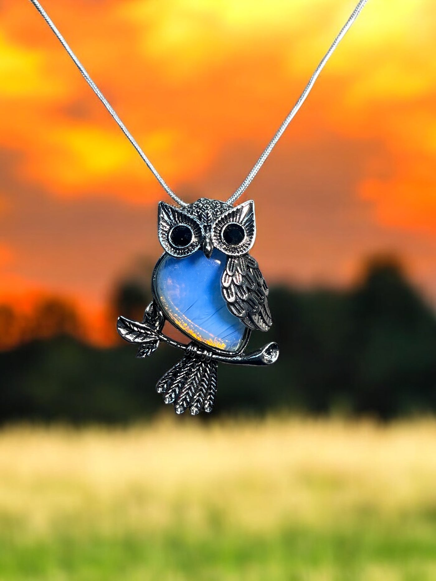 Opalite Owl Necklace