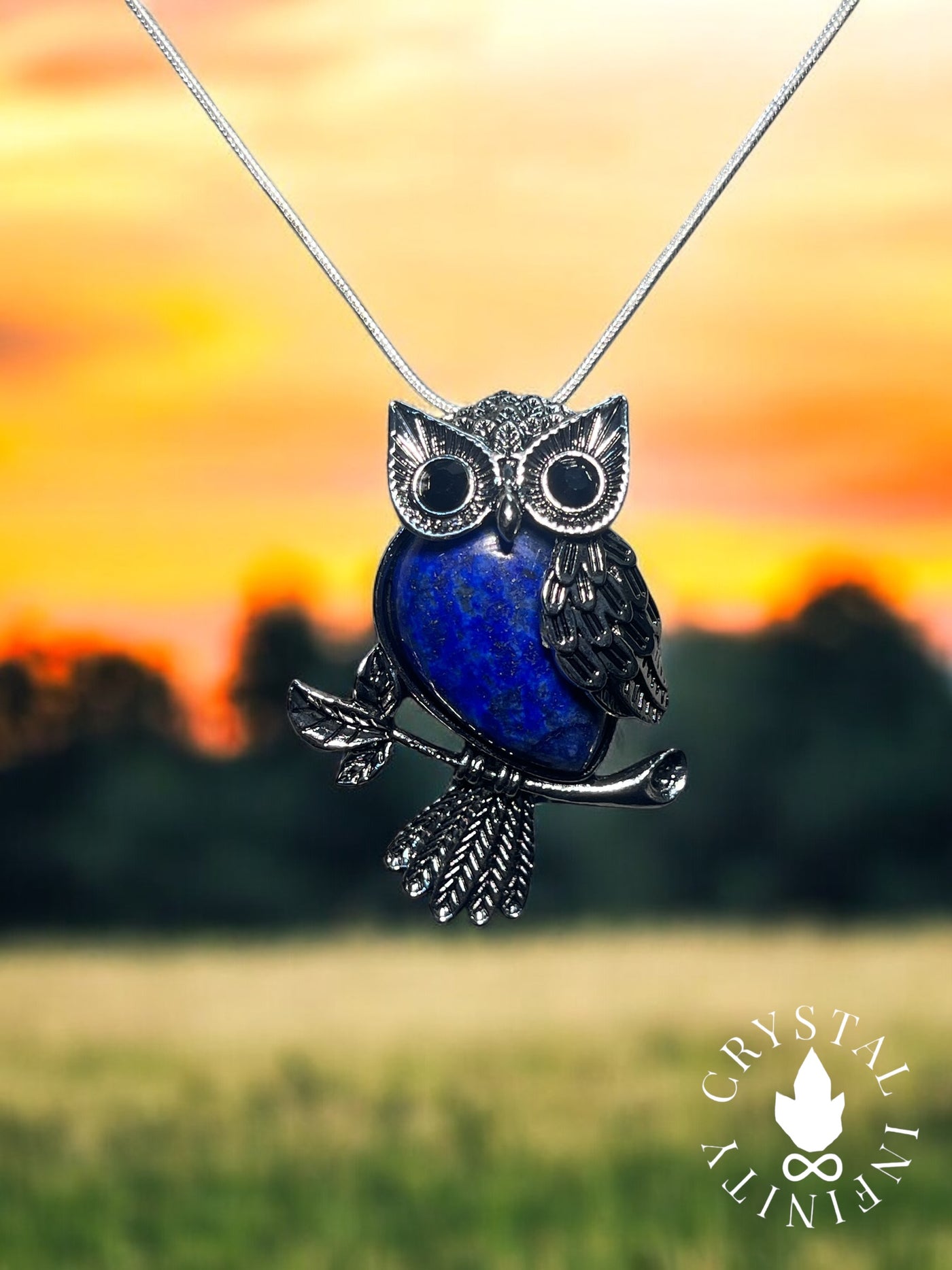 Lapis Lazuli Owl Necklace