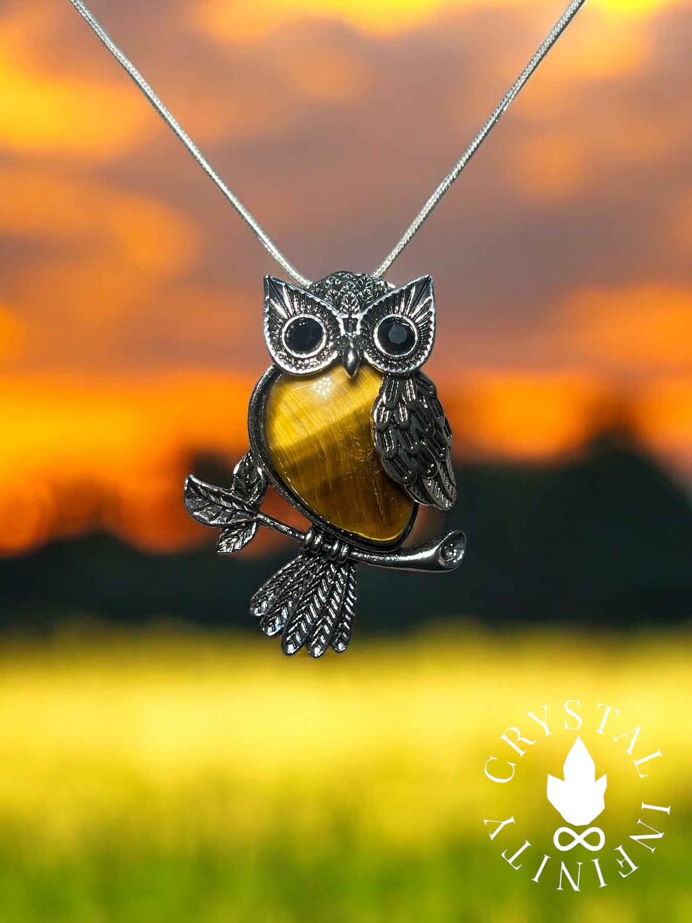 Tiger Eye Owl Necklace