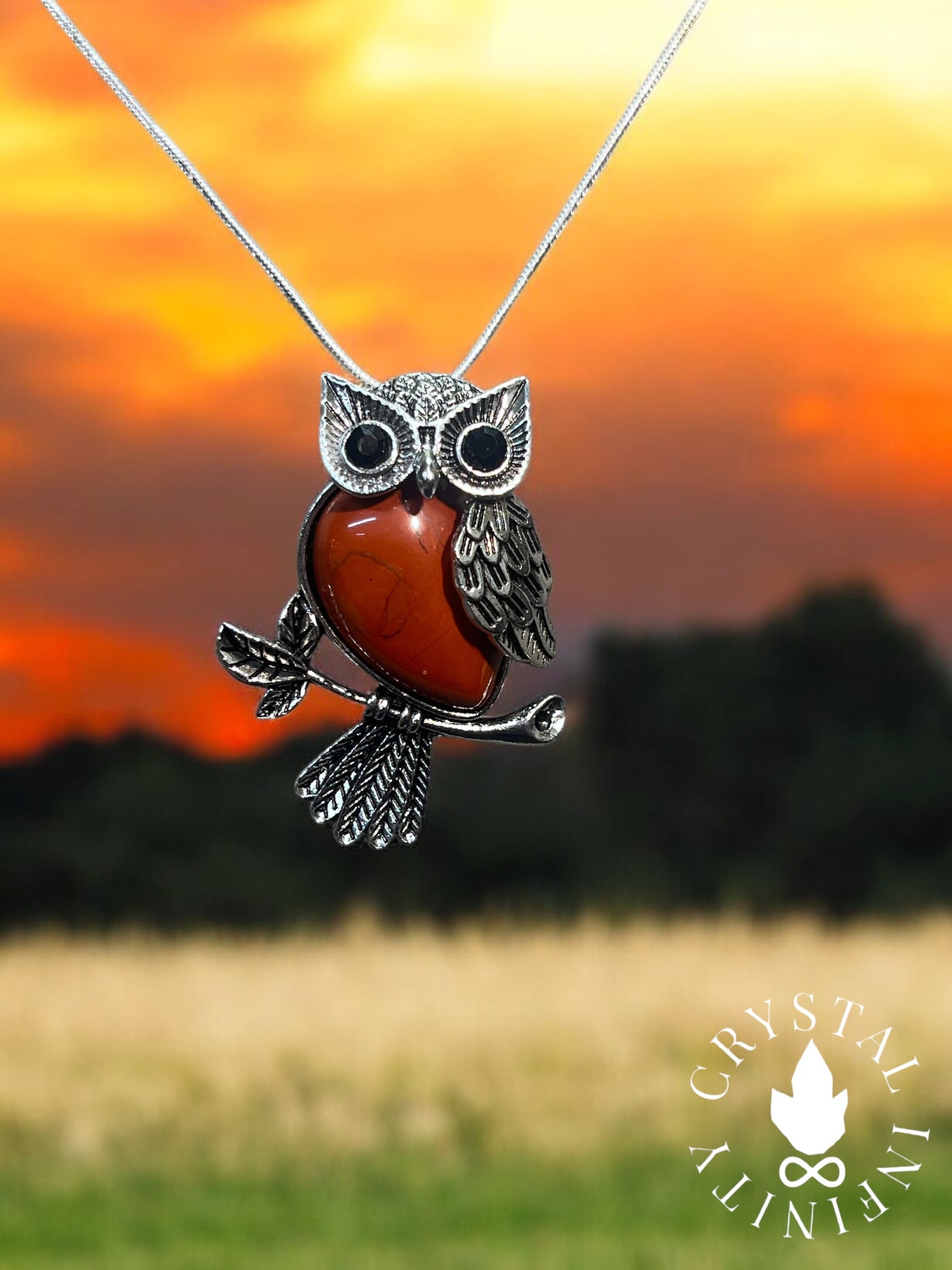 Red Jasper Owl Necklace