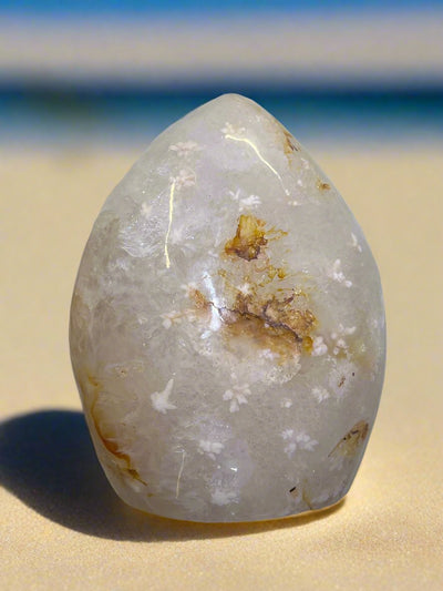 Flower Agate Druzy Freeform