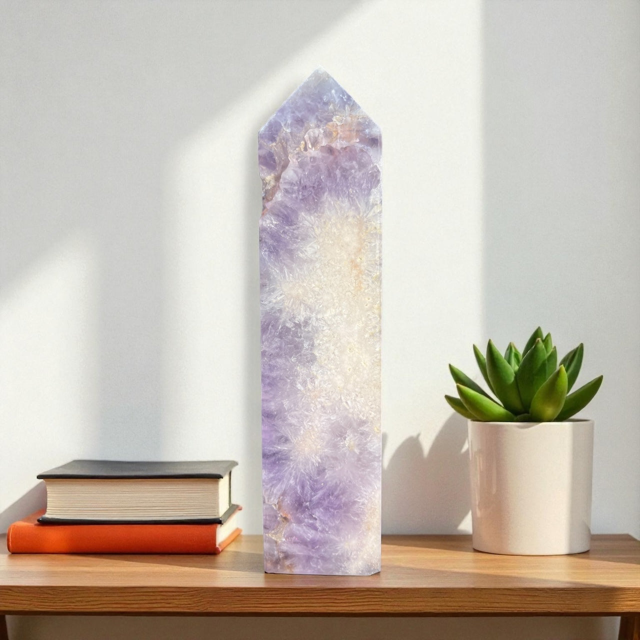 Amethyst and Flower Agate Tower