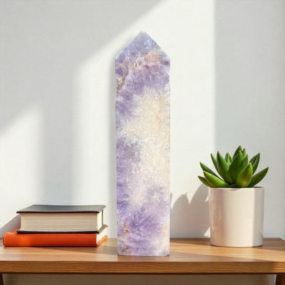 Amethyst and Flower Agate Tower