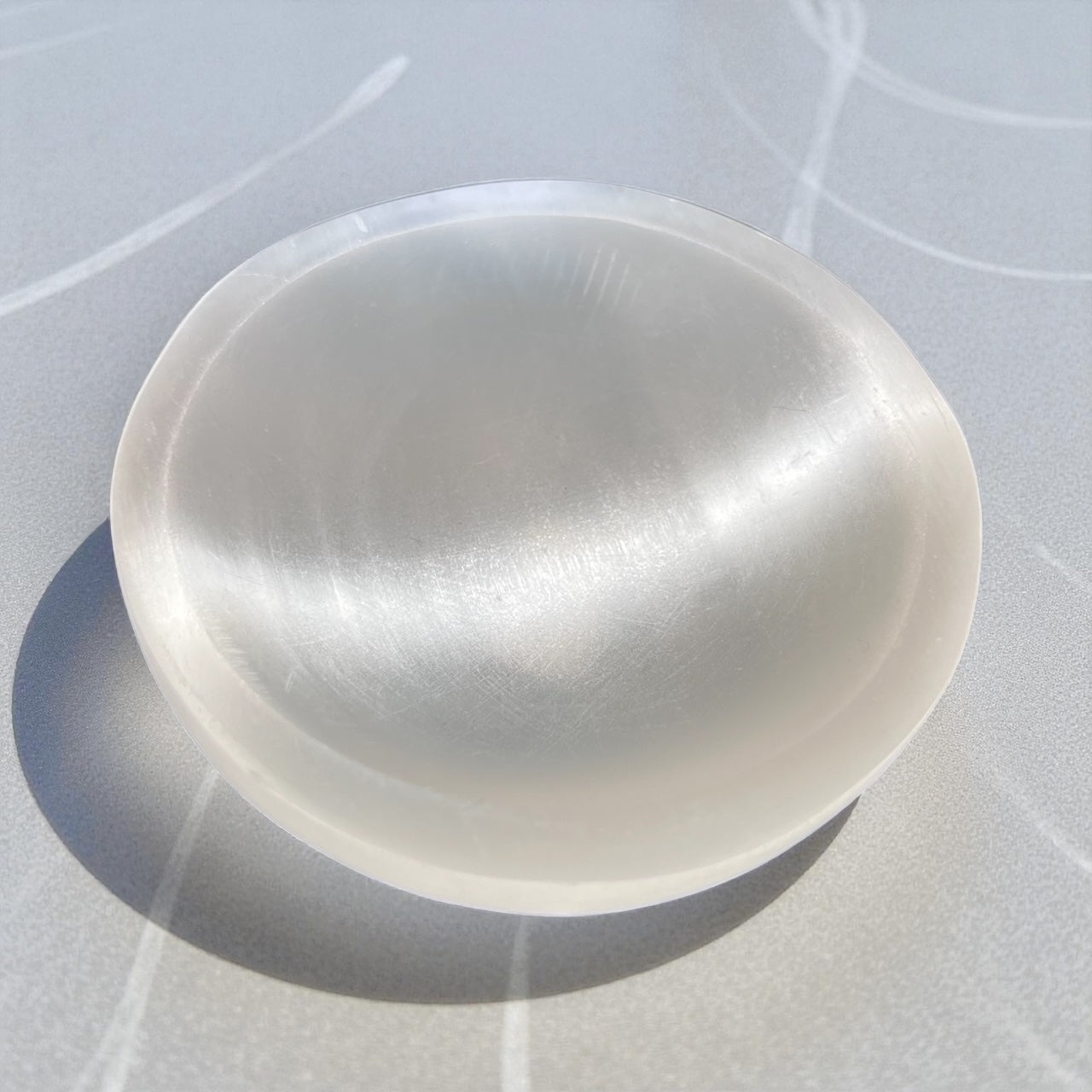 Satin Spar/Selenite Round Bowl