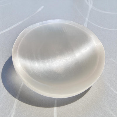 Satin Spar/Selenite Round Bowl