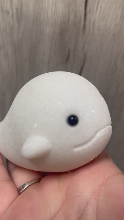 White Jade Whale Carving