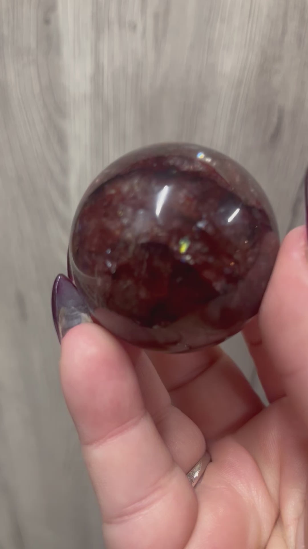 Fire Quartz (Red Hematoid) Sphere