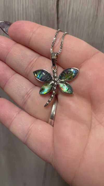 Mother of Pearl Dragonfly Necklace