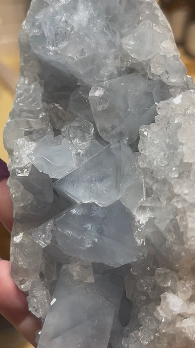 Celestite Specimen with Stand