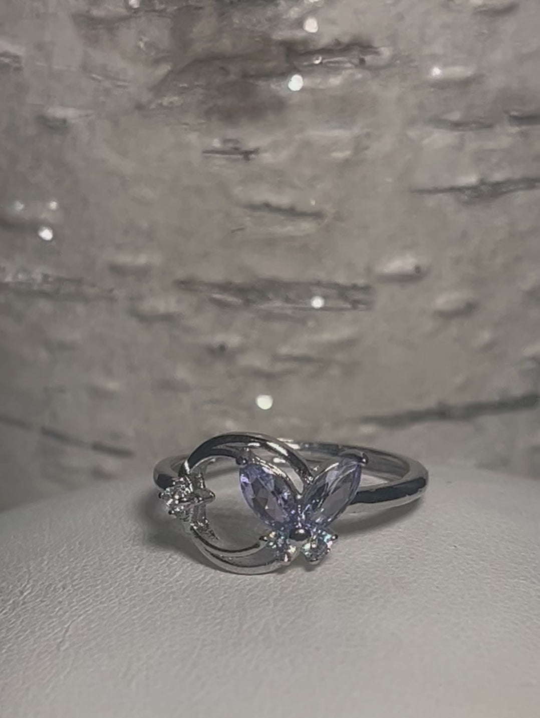 Tanzanite Butterfly Gemstone Ring