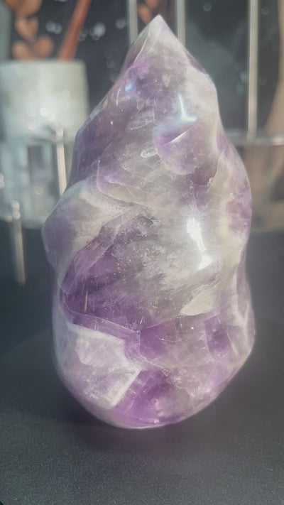 Chevron Amethyst Flamed Freeform