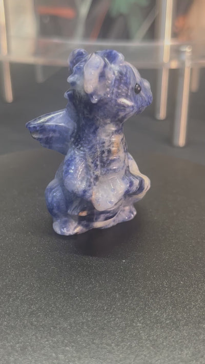 Sodalite Dragon Carving