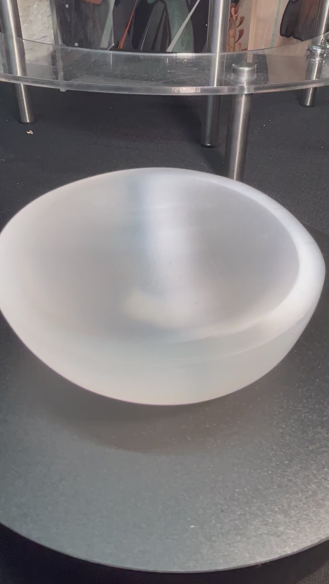 Satin Spar/Selenite Round Bowl