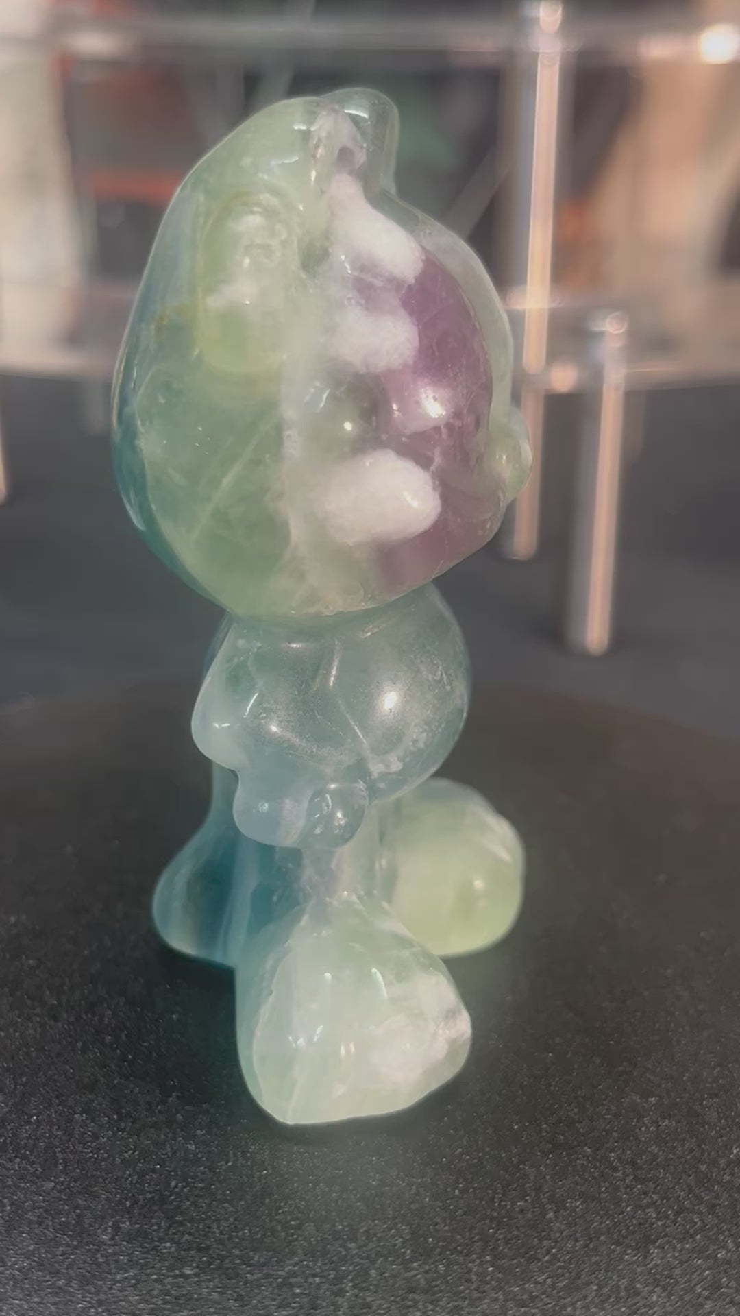 Rainbow Fluorite Lasagna Lover Character Carving