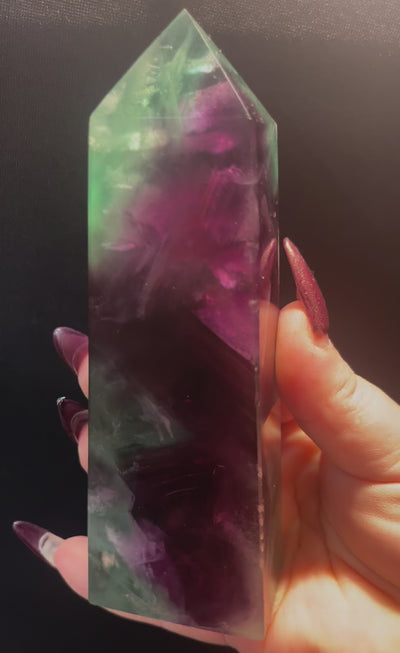 Fluorite Natural Crystal Tower