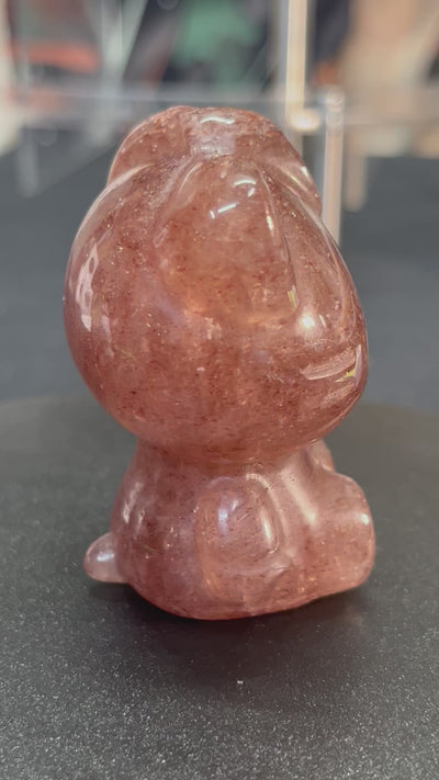 Strawberry Quartz Character Carving