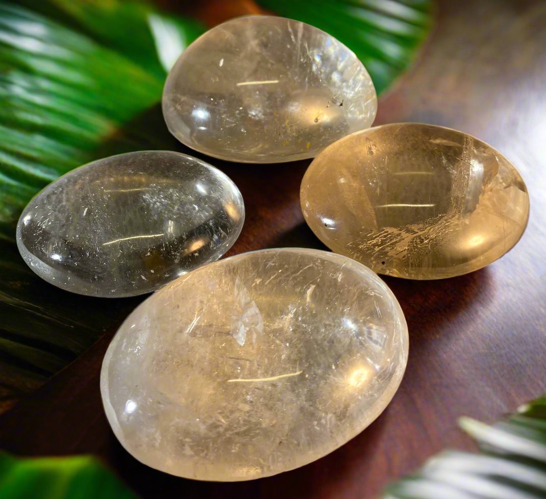 Clear Quartz Palm Stones