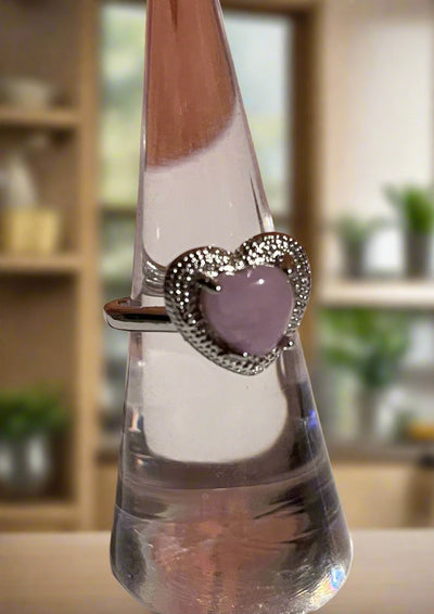 Rose Quartz Heart Ring