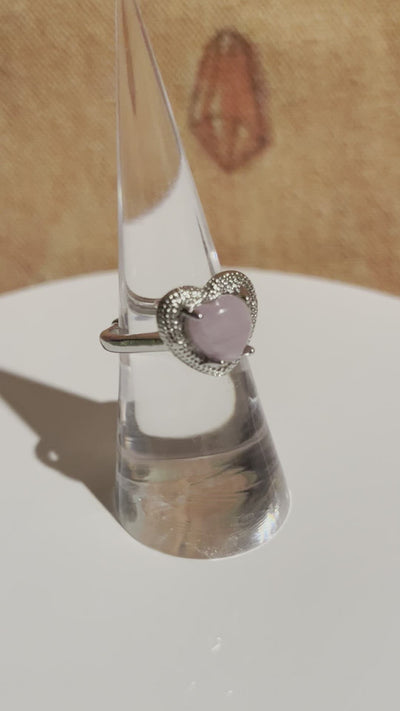 Rose Quartz Heart Ring